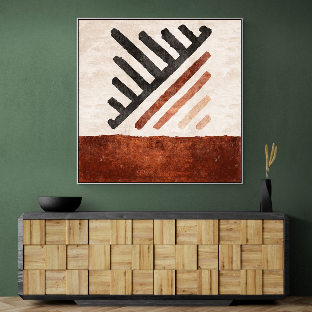 Geometric Striped Rug Tile