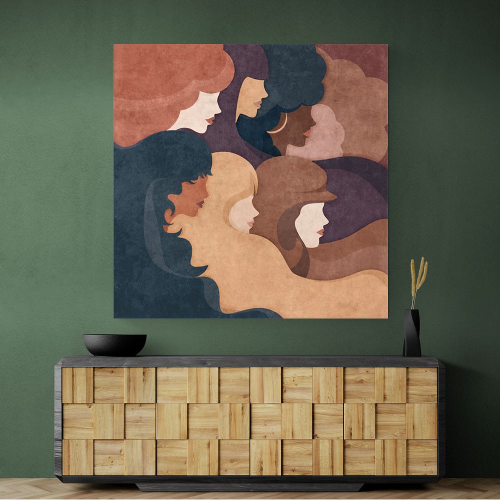 Abstract Women Boho Wall Art