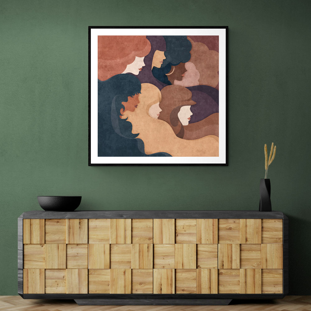 Abstract Women Boho Wall Art