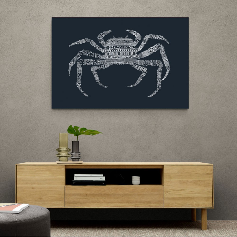 Crab Blue Poster Blue