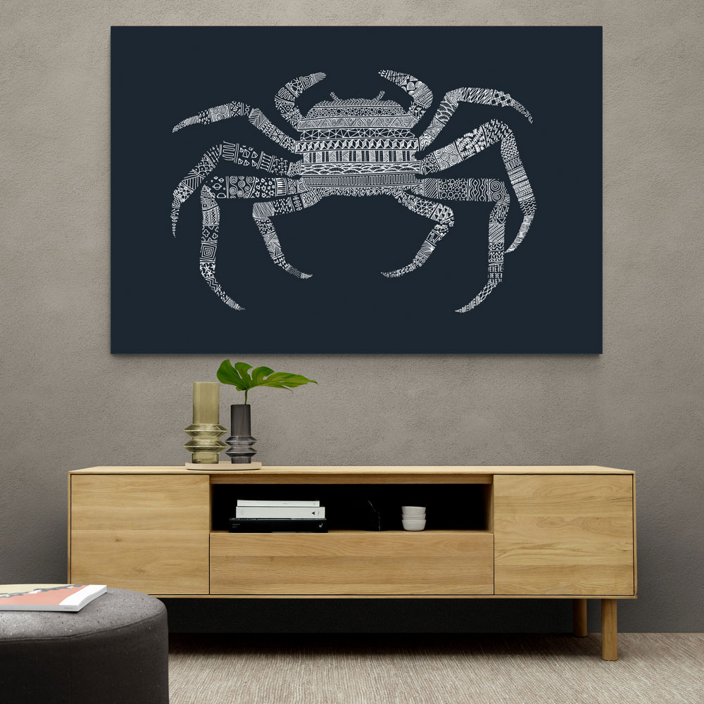 Crab Blue Poster Blue