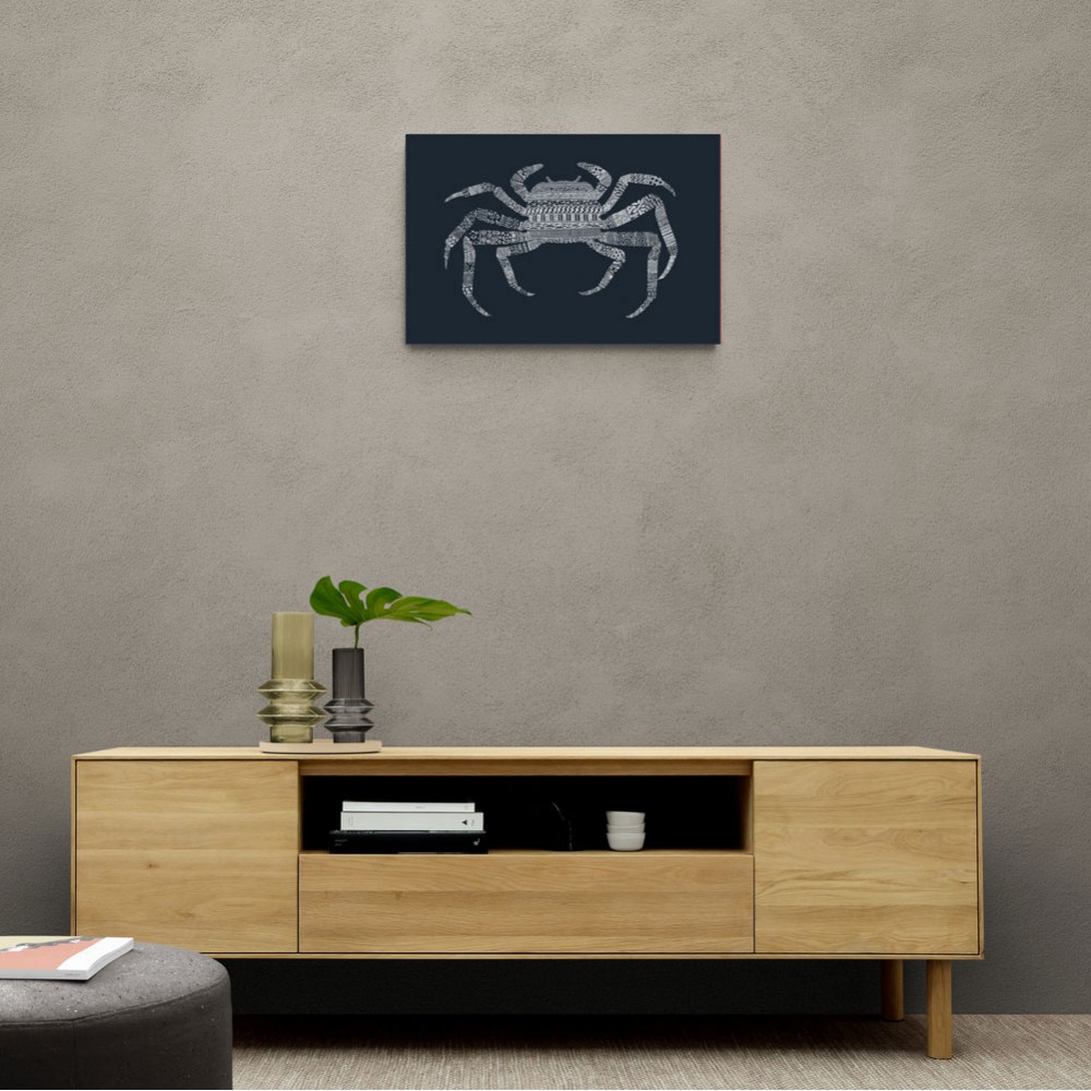 Crab Blue Poster Blue