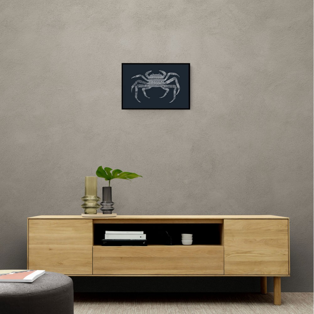 Crab Blue Poster Blue