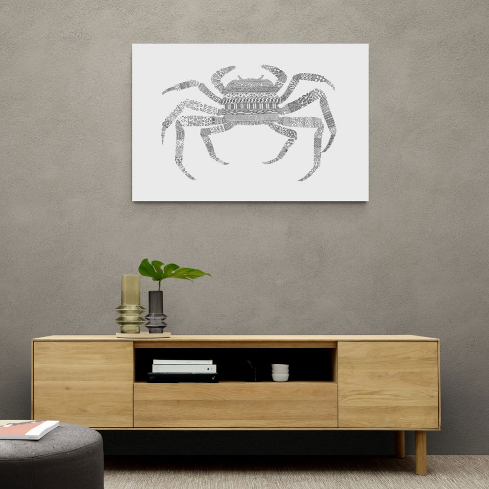 Crab Grey Poster Grey