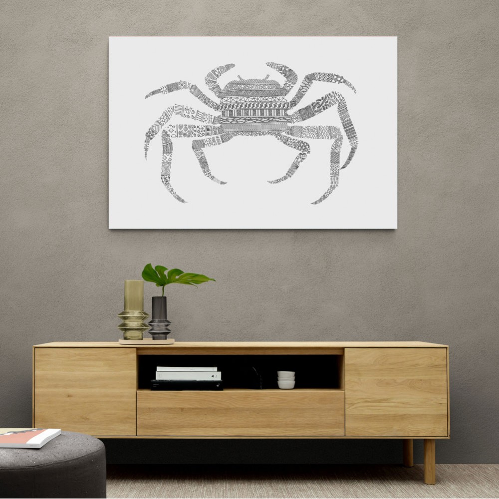 Crab Grey Poster Grey