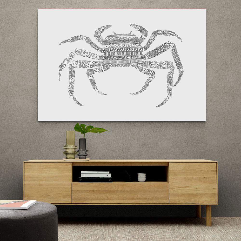 Crab Grey Poster Grey