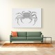 Crab Grey Poster Grey