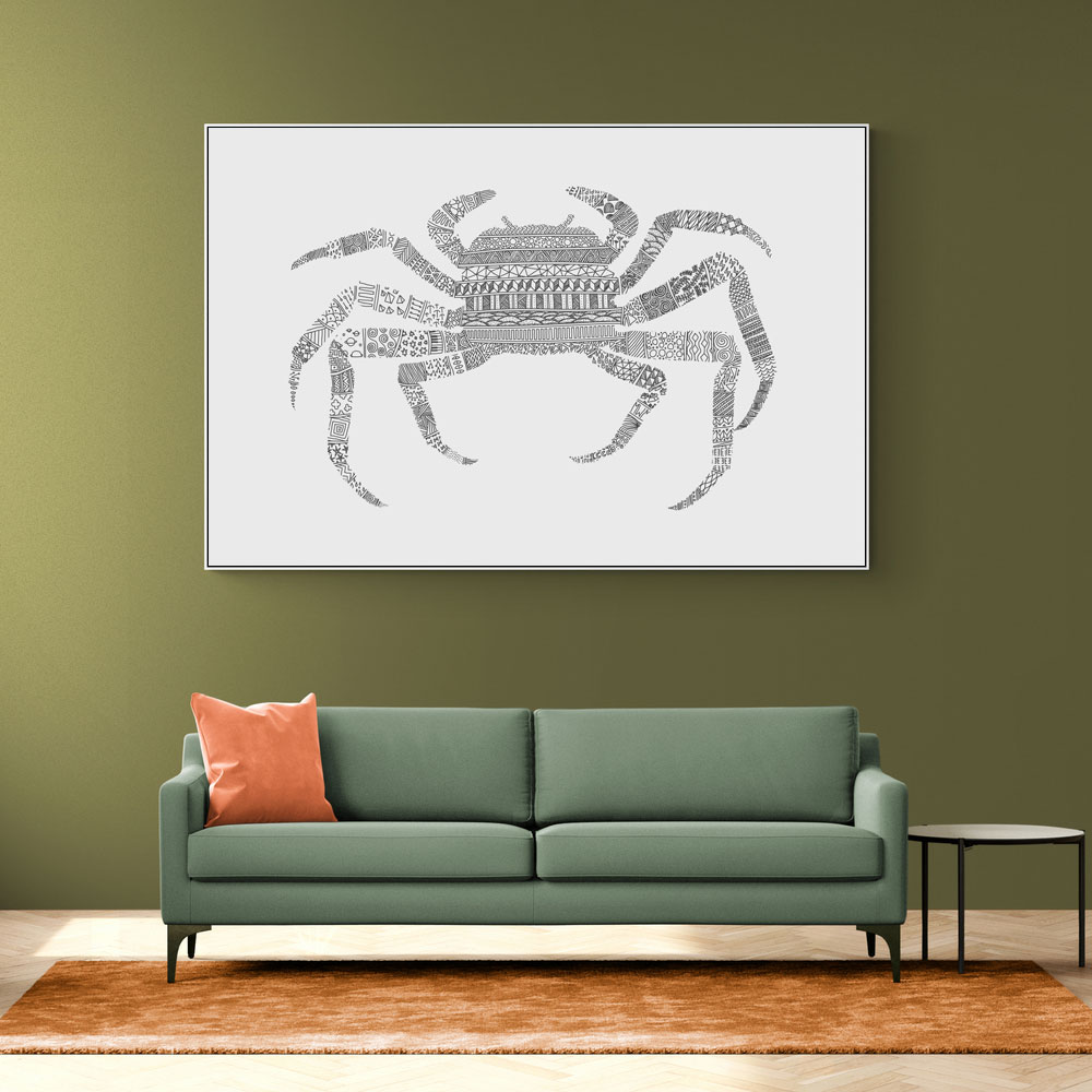 Crab Grey Poster Grey