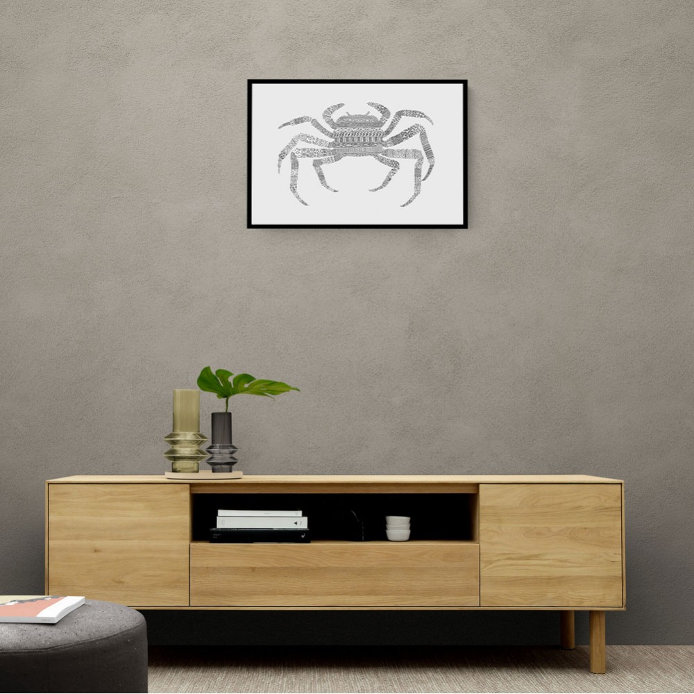 Crab Grey Poster Grey