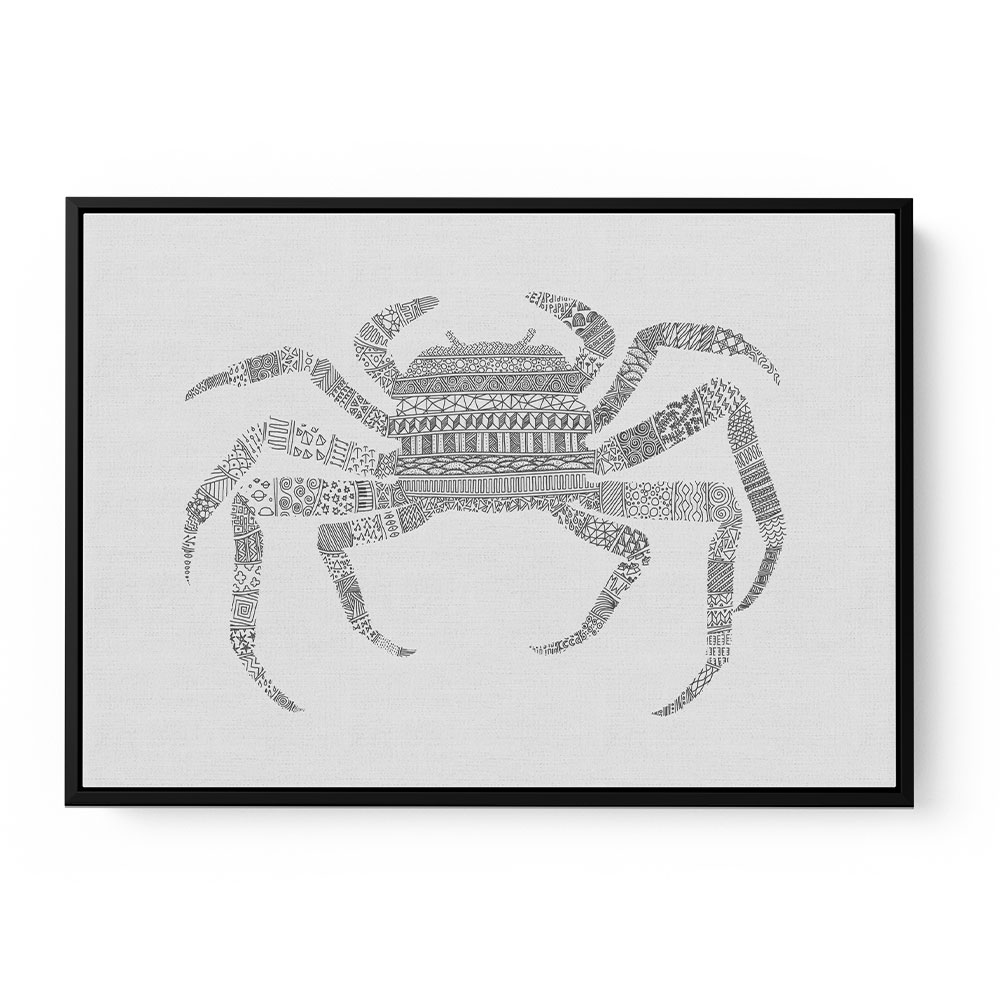 Crab Grey Poster Grey