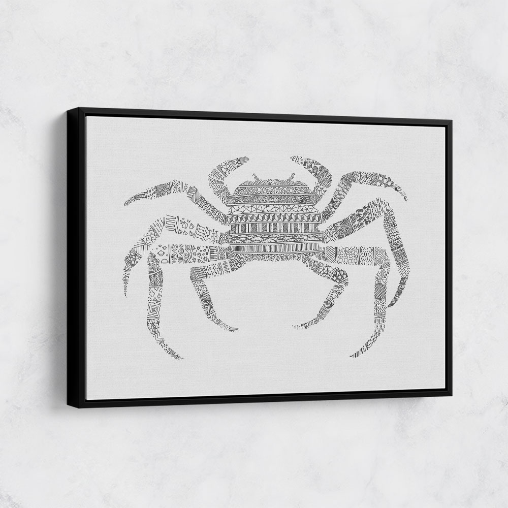 Crab Grey Poster Grey