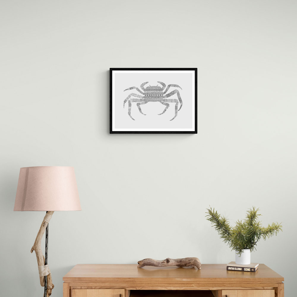 Crab Grey Poster Grey