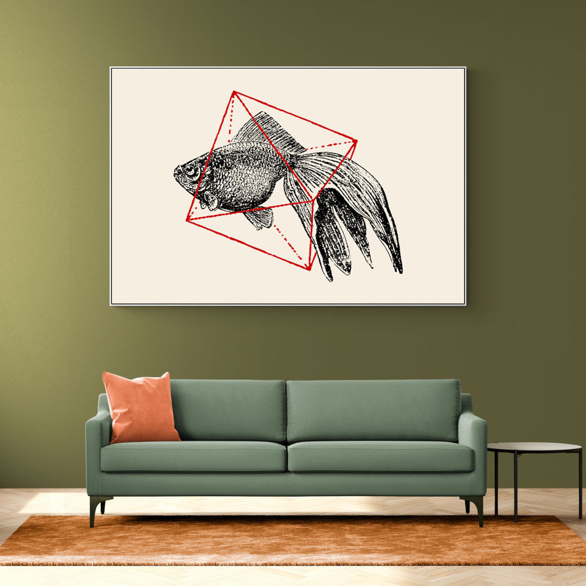 Fish In Geometrics NAo3 Wall Art
