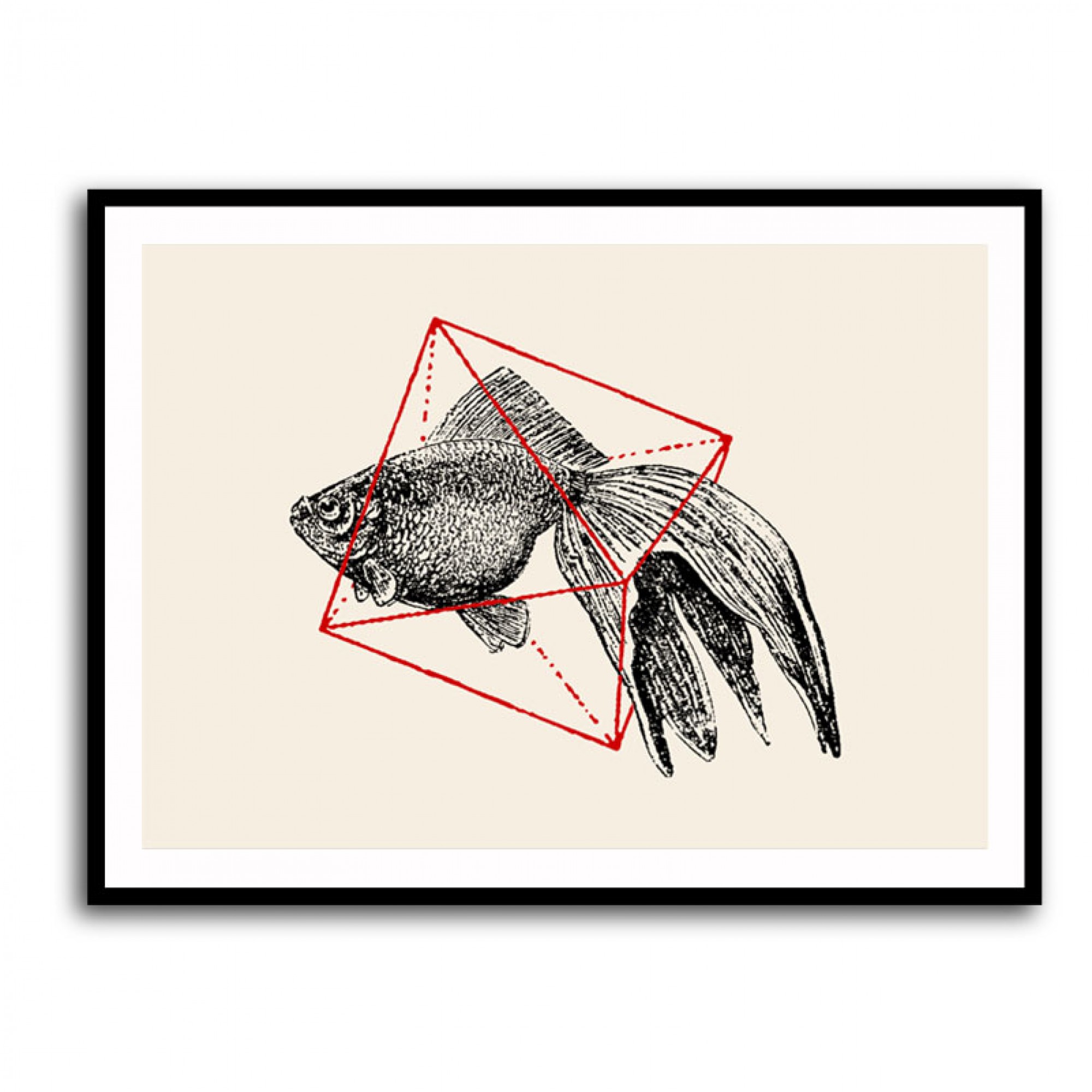 Fish In Geometrics NAo3 Wall Art