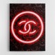 Chanel Logo Neon Style