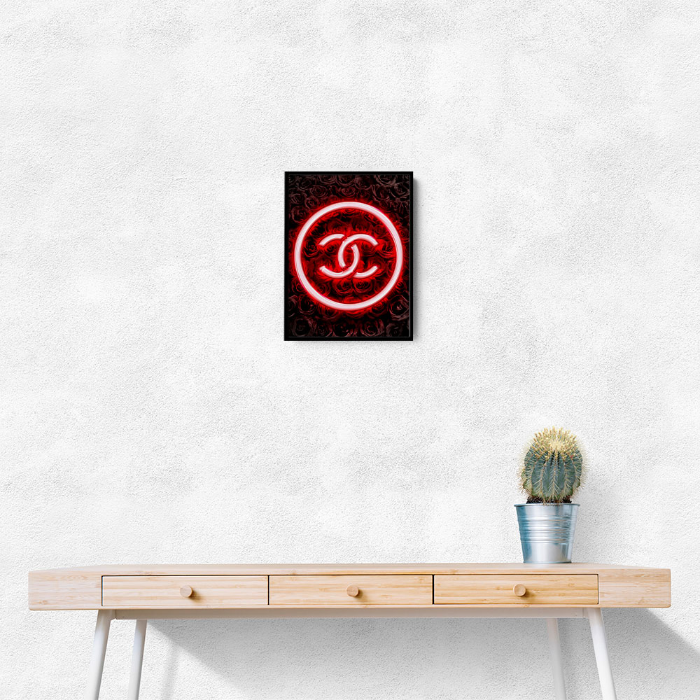 Chanel Logo Neon Style