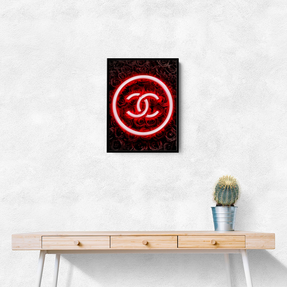 Chanel Logo Neon Style