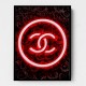 Chanel Logo Neon Style