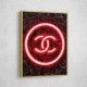 Chanel Logo Neon Style