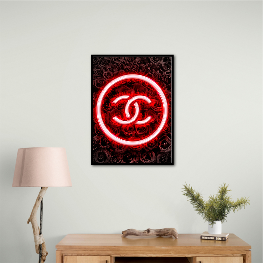 Chanel Logo Neon Style