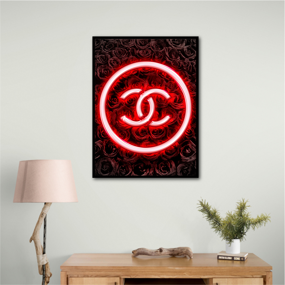 Chanel Logo Neon Style