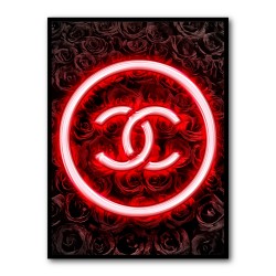 Chanel Logo Neon Style