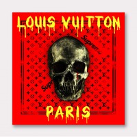 Louis Vuitton Supreme Skull Wall Art