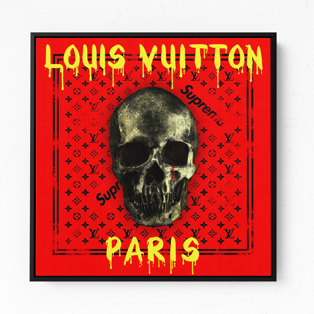 Louis Vuitton Supreme Skull Wall Art