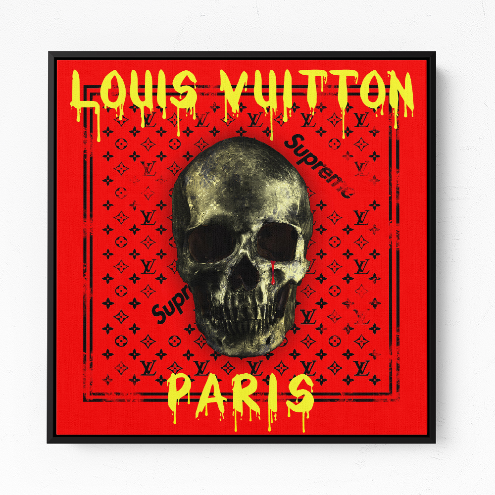 wallpaper louis vuitton skull