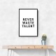 Never Waste Talent Never Waste Talent