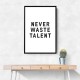 Never Waste Talent Never Waste Talent