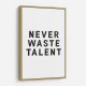Never Waste Talent Never Waste Talent