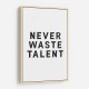 Never Waste Talent Never Waste Talent