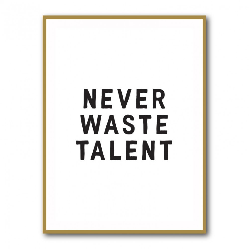 Never Waste Talent Never Waste Talent