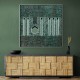 Framed Canvas Size:: Extra Extra Large 120 x 120 cm Moza Wall
