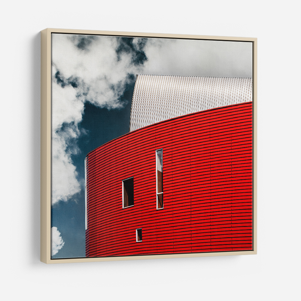 Three Tiny Windows In Red Wall Three Tiny Windows In Red Wall