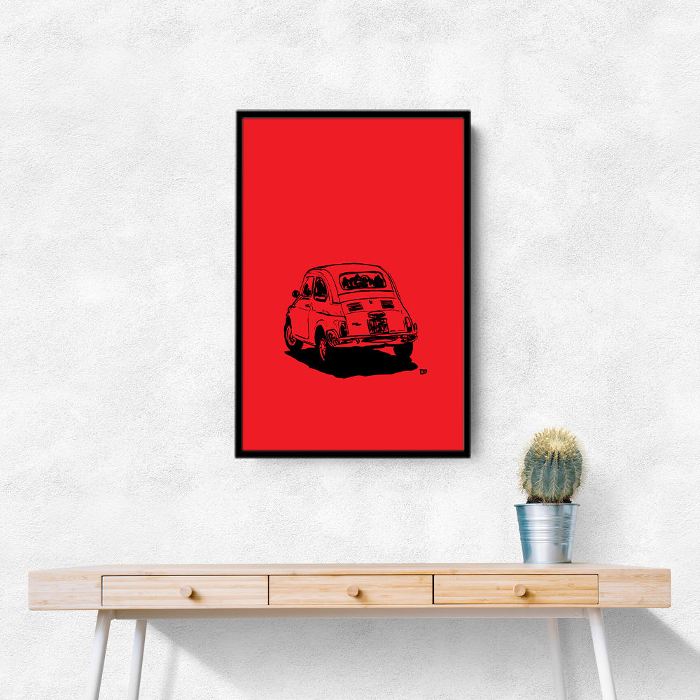 500 In Red Wall Art 500 In Red Wall Art
