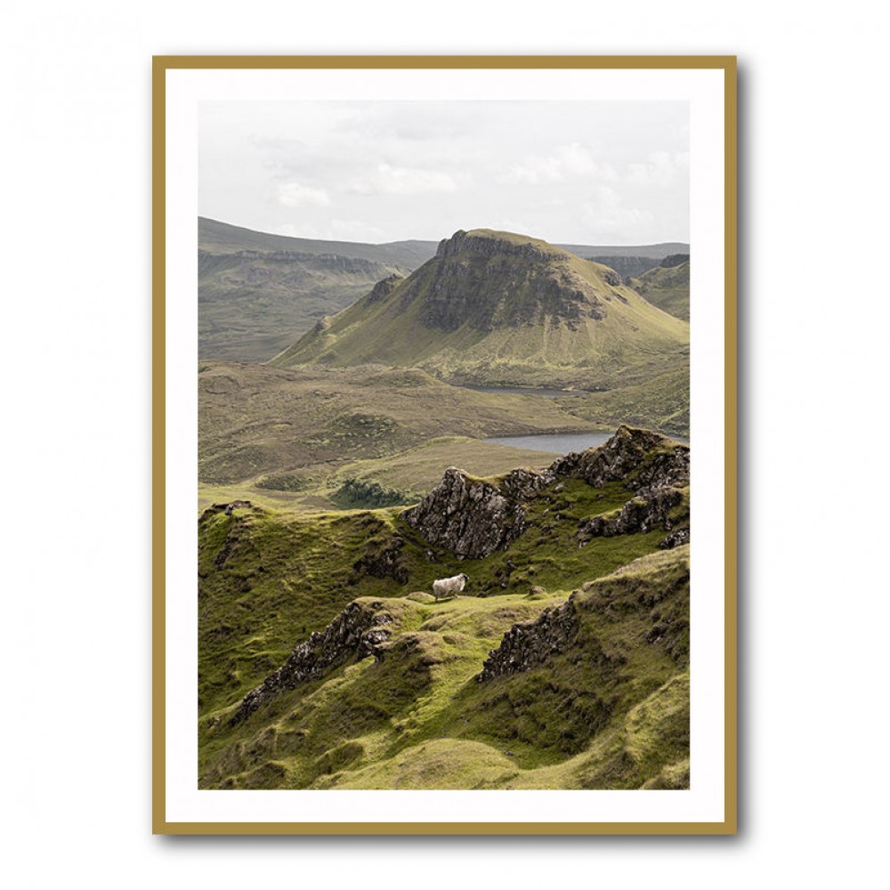 Quiraing Landscape on Scotland Isle of Skye