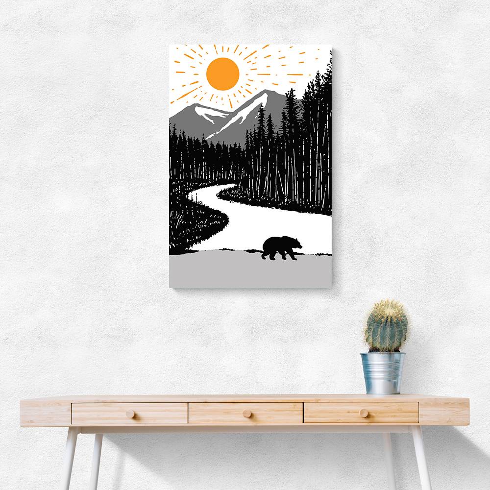 Bear By the River Wall Art Bear By the River Wall Art