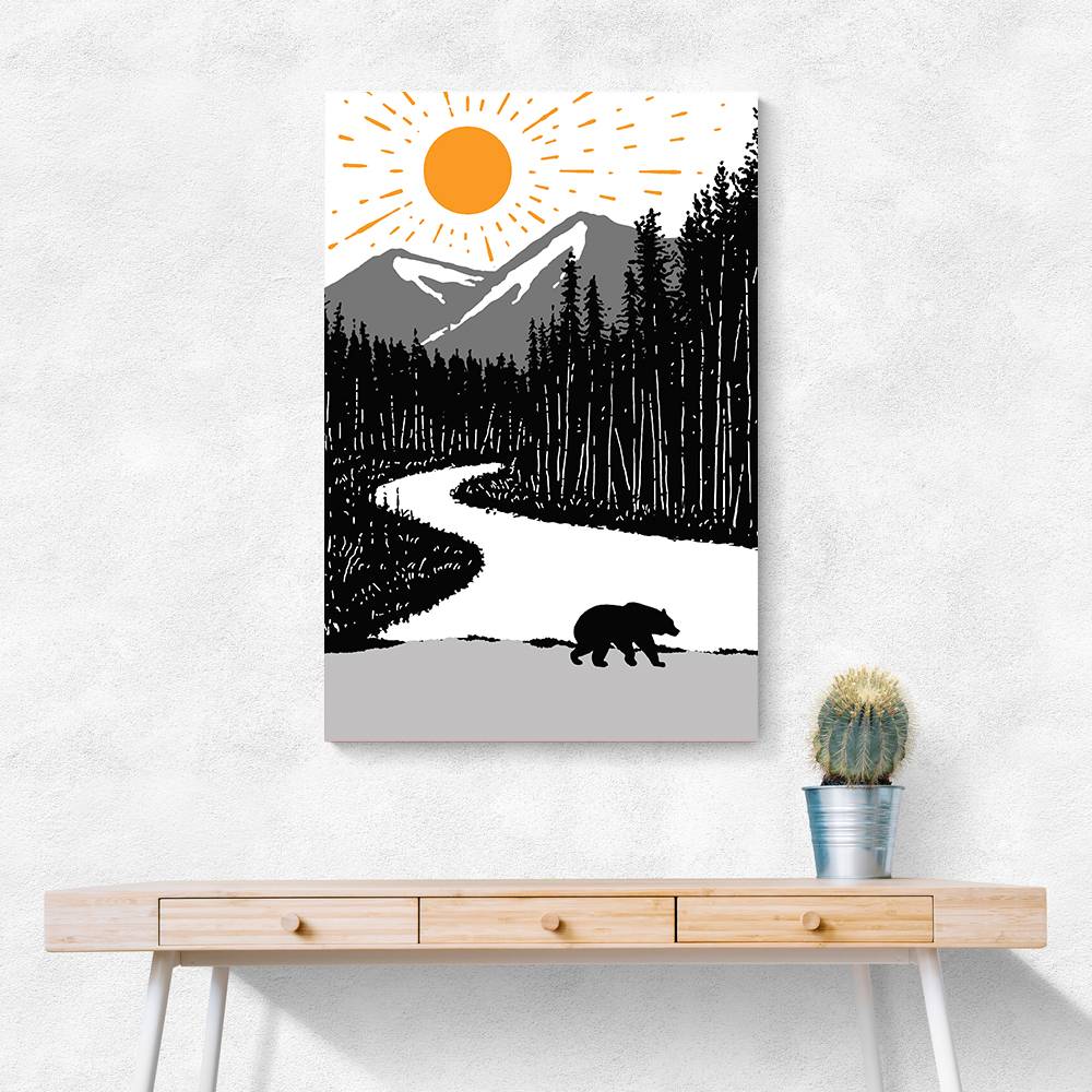 Bear By the River Wall Art Bear By the River Wall Art