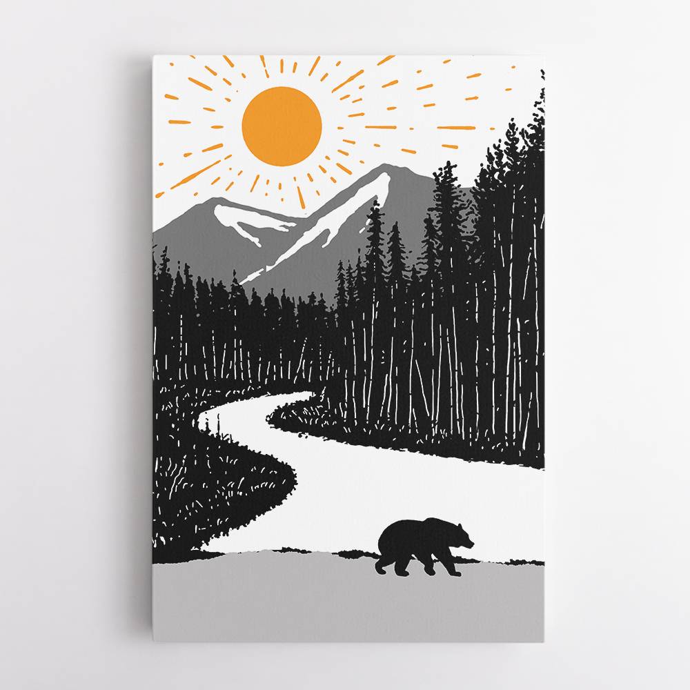 Bear By the River Wall Art Bear By the River Wall Art