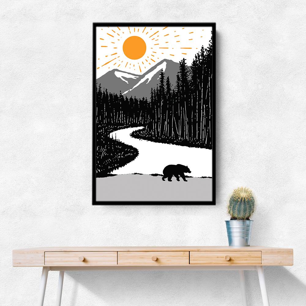 Bear By the River Wall Art Bear By the River Wall Art