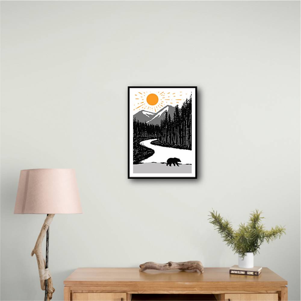 Bear By the River Wall Art Bear By the River Wall Art