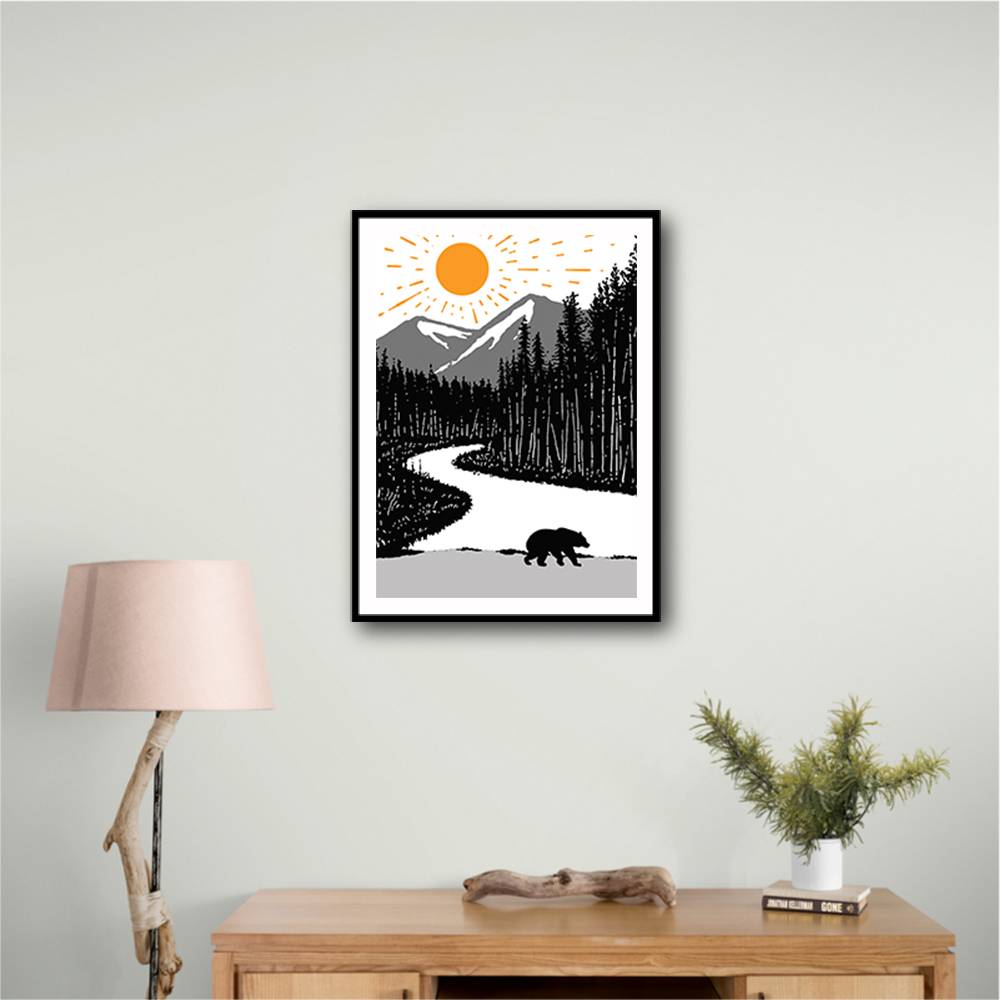 Bear By the River Wall Art Bear By the River Wall Art