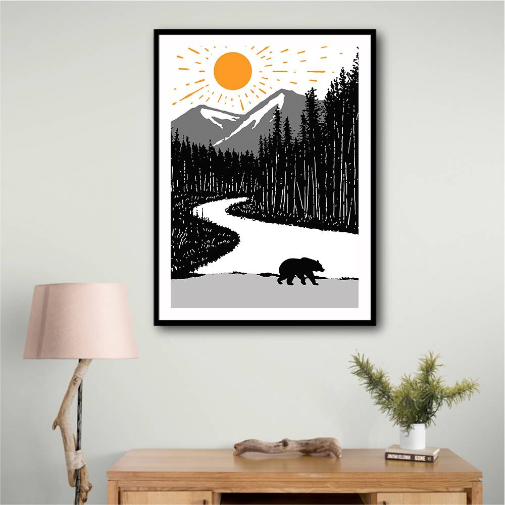Bear By the River Wall Art Bear By the River Wall Art