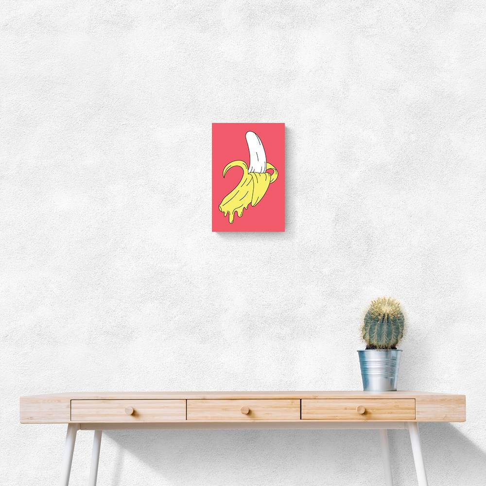 Melting Pink Banana Wall Art