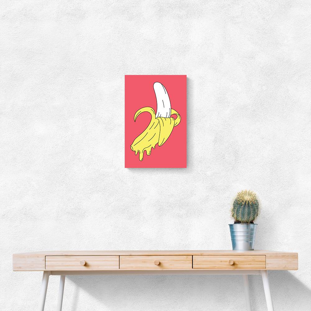 Melting Pink Banana Wall Art