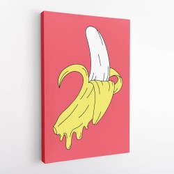 Melting Pink Banana Wall Art
