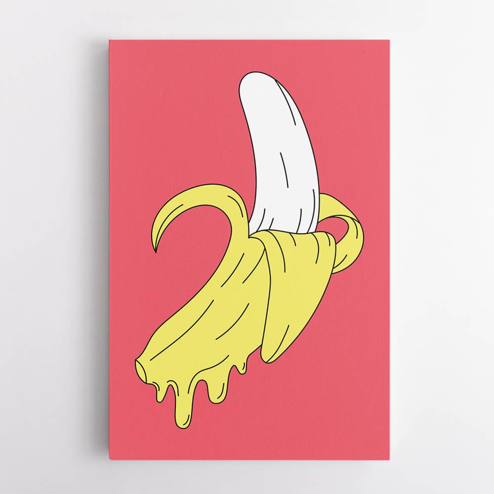 Melting Pink Banana Wall Art Melting Pink Banana Wall Art