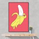 Melting Pink Banana Wall Art